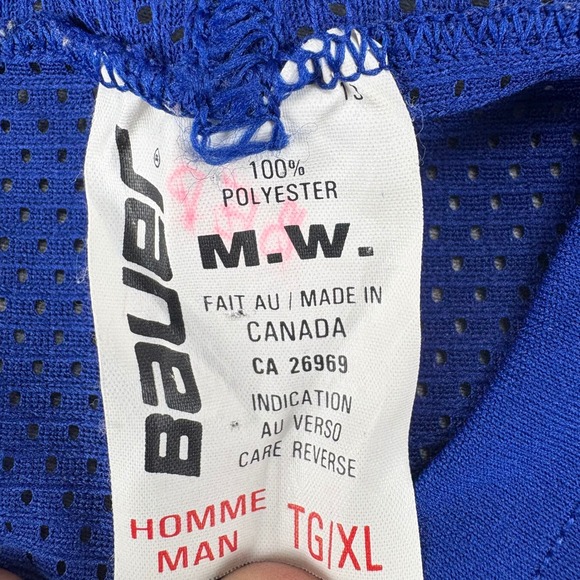 Vintage 1997 Hockey Jersey Mens XL Maranatha Camp Bauer Blue XL 90's #93 - Picture 8 of 16